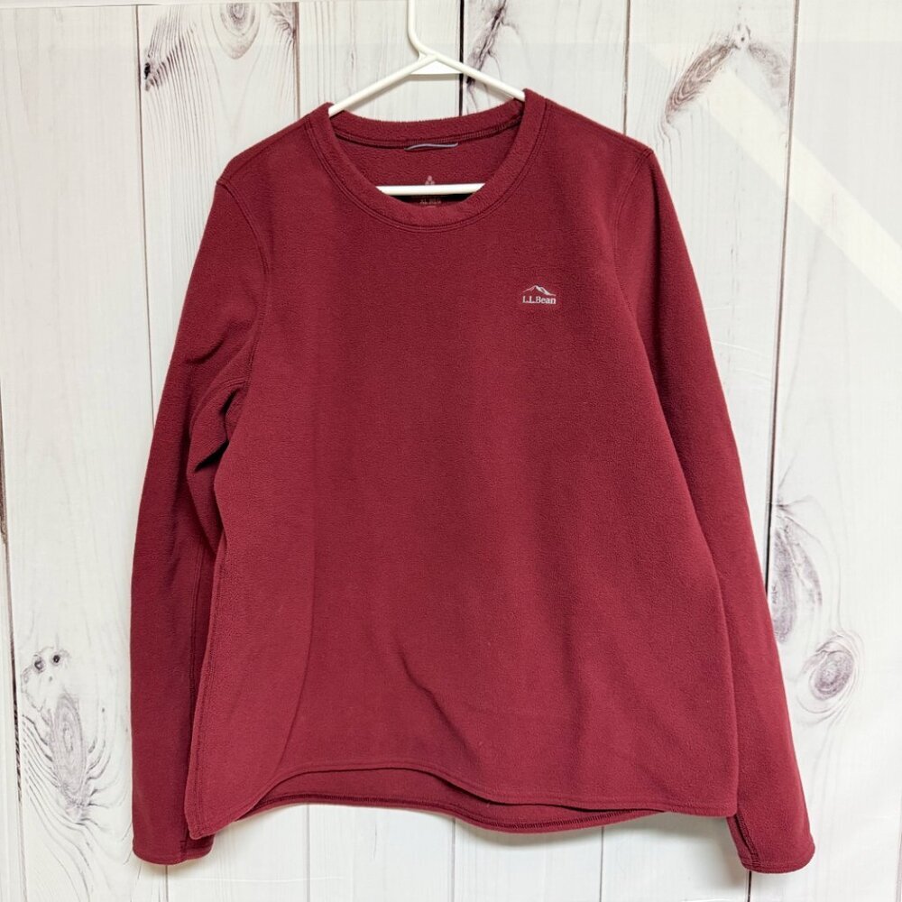 L.L. Bean Women’s Fleece Base Layer Extra Large Brick Red EUC